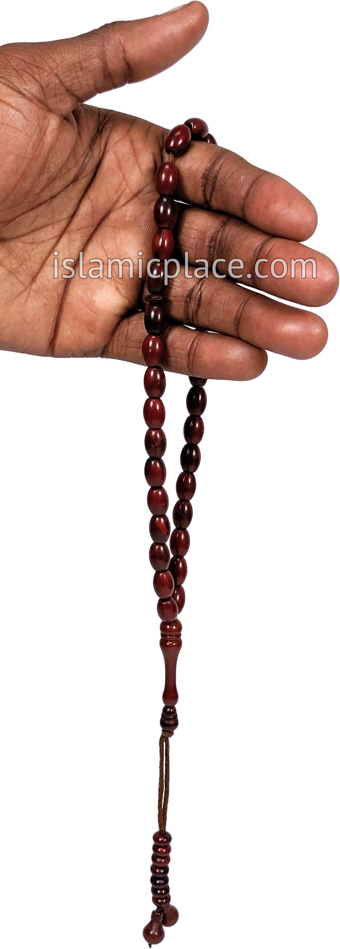 Mahogany - Abdul Malik Tasbih Prayer Beads with 33 Beads