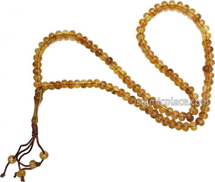 Black - Large Bead Talib Tasbih Prayer Beads - The Islamic Place