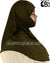 Dark Olive - Plain Teen to Adult (Large) Hijab Al-Amira with Built-in Niqab