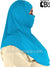 Teal - Plain Teen to Adult (Large) Hijab Al-Amira with Built-in Niqab