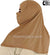 Oyster - Plain Teen to Adult (Large) Hijab Al-Amira with Built-in Niqab