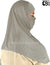 Slate Gray - Plain Teen to Adult (Large) Hijab Al-Amira with Built-in Niqab