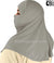 Slate Gray - Plain Teen to Adult (Large) Hijab Al-Amira with Built-in Niqab