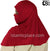 Burgundy - Plain Teen to Adult (Large) Hijab Al-Amira with Built-in Niqab