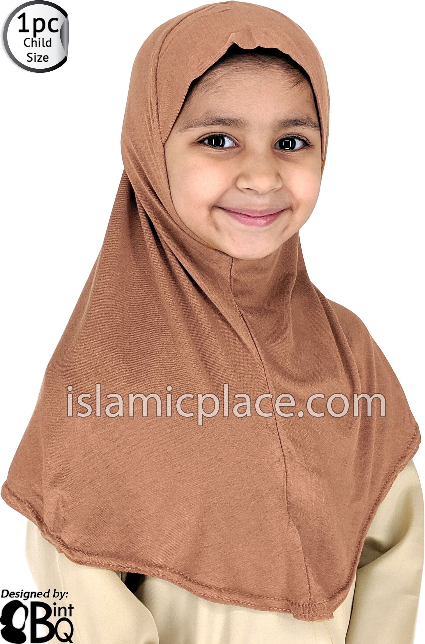 Glazed Pecan - Plain Girl size (1-piece) Hijab Al-Amira