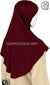 Burgundy - Plain Teen to Adult (Large) Hijab Al-Amira (1-piece style)