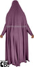 Light Plum - Plain Overhead Abaya with Cuffs