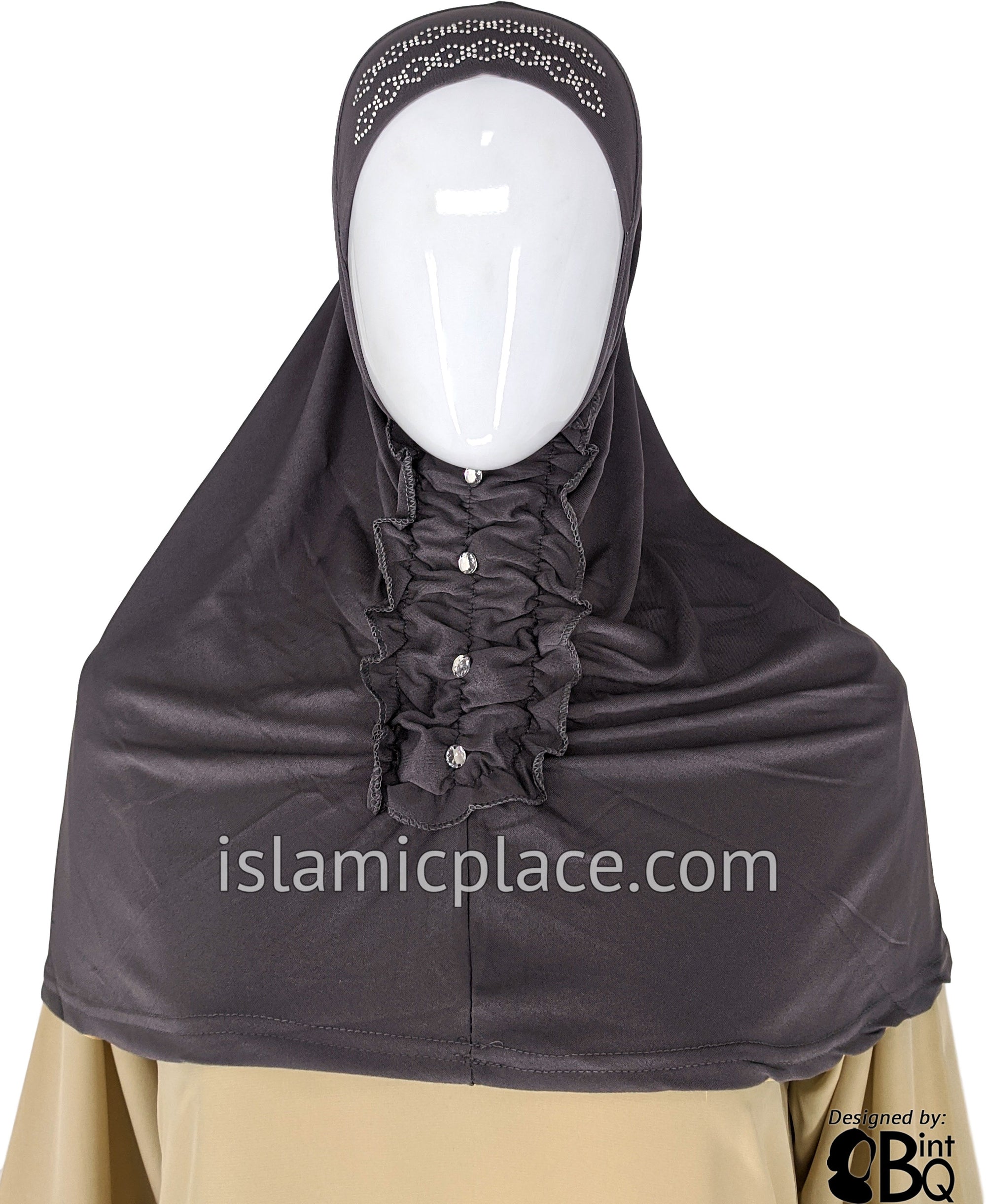 Charcoal Gray - Dazzling Hijab Teen to Adult (Large)