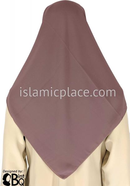 Taupe Mauve - Georgette 45" Square Khimar