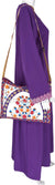 Purple - Floral Mihrab Design Prayer Rug with Matching Zipper Carrying Bag