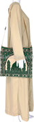 Green - Traditional Masjid Design Prayer Rug with Matching Zipper Carrying Bag