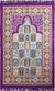 Purple - Tile Mihrab Design Prayer Rug with Matching Zipper Carrying Bag