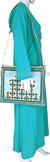 Turquoise - Moroccan Mihrab Design Prayer Rug with Matching Zipper Carrying Bag