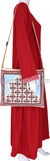 Red - Moroccan Mihrab Design Prayer Rug with Matching Zipper Carrying Bag