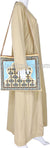 Khaki - Moroccan Mihrab Design Prayer Rug with Matching Zipper Carrying Bag