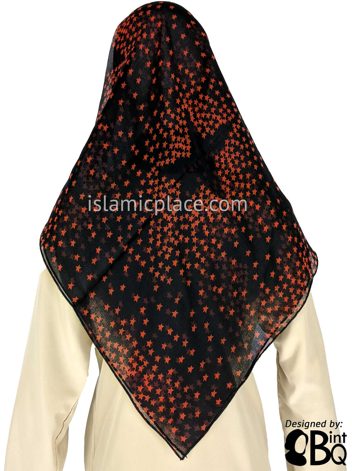 Rustic Stars in the Black Sky - 45&quot; Square Printed Khimar