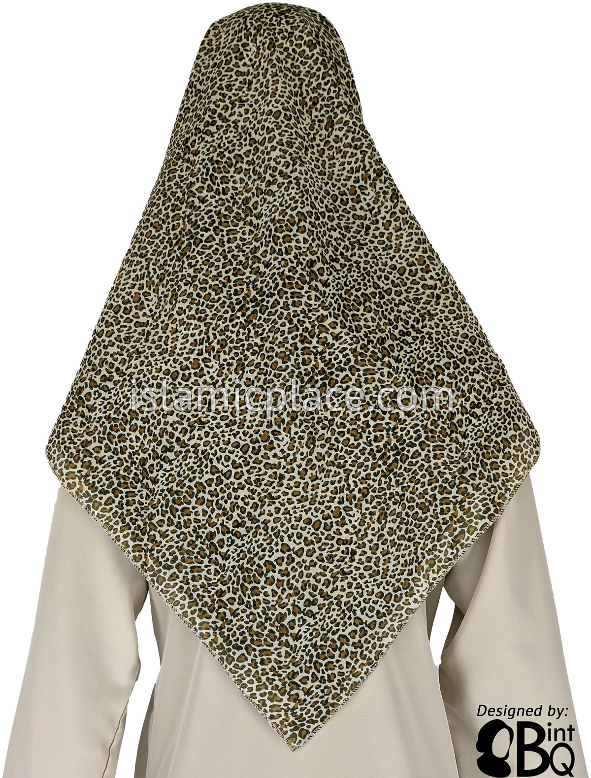 Leopard Print - 45&quot; Square Printed Khimar