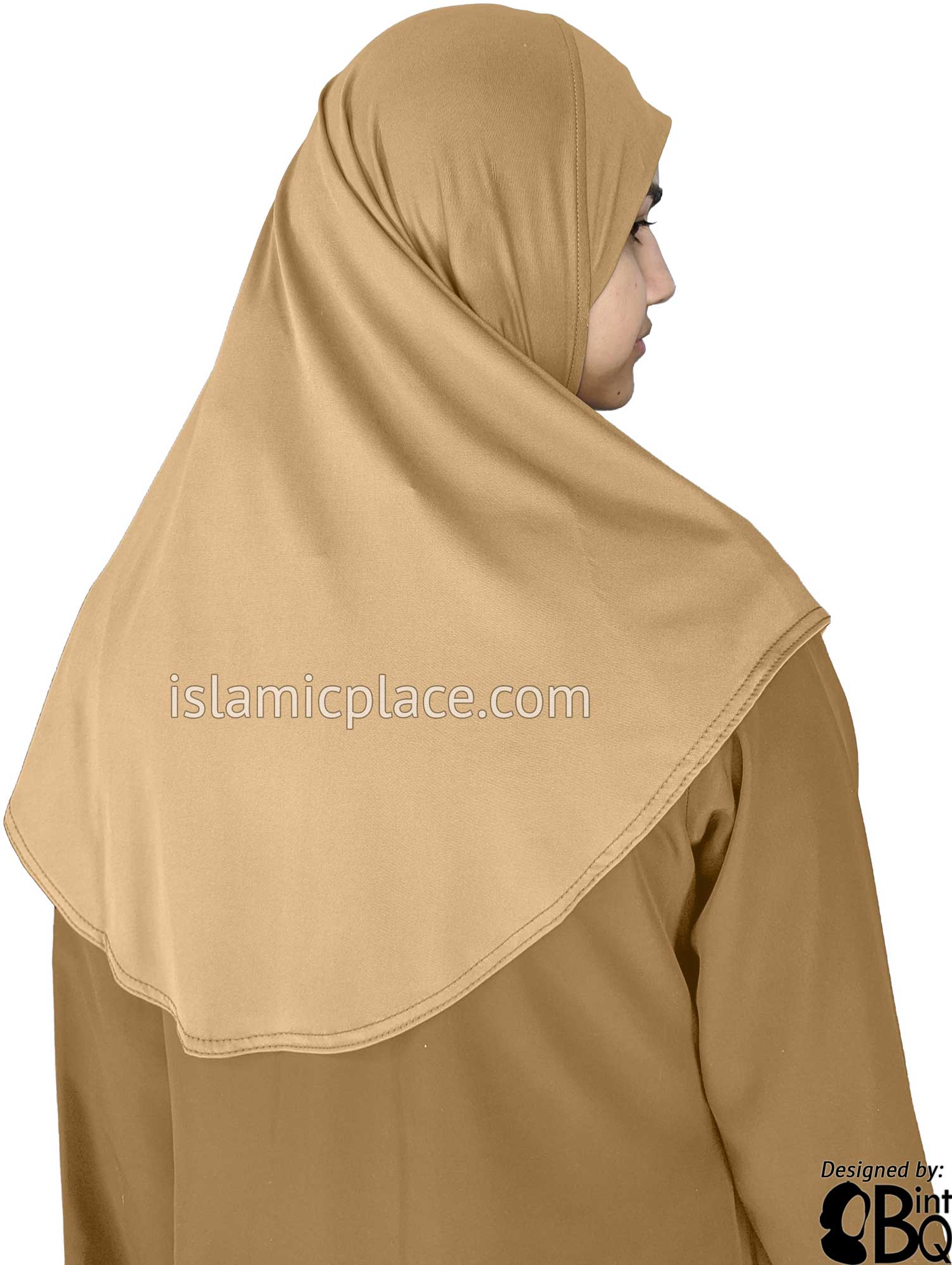 Oatmeal - Luxurious Lycra Hijab Al-Amira - Teen to Adult (Large) 1-piece style