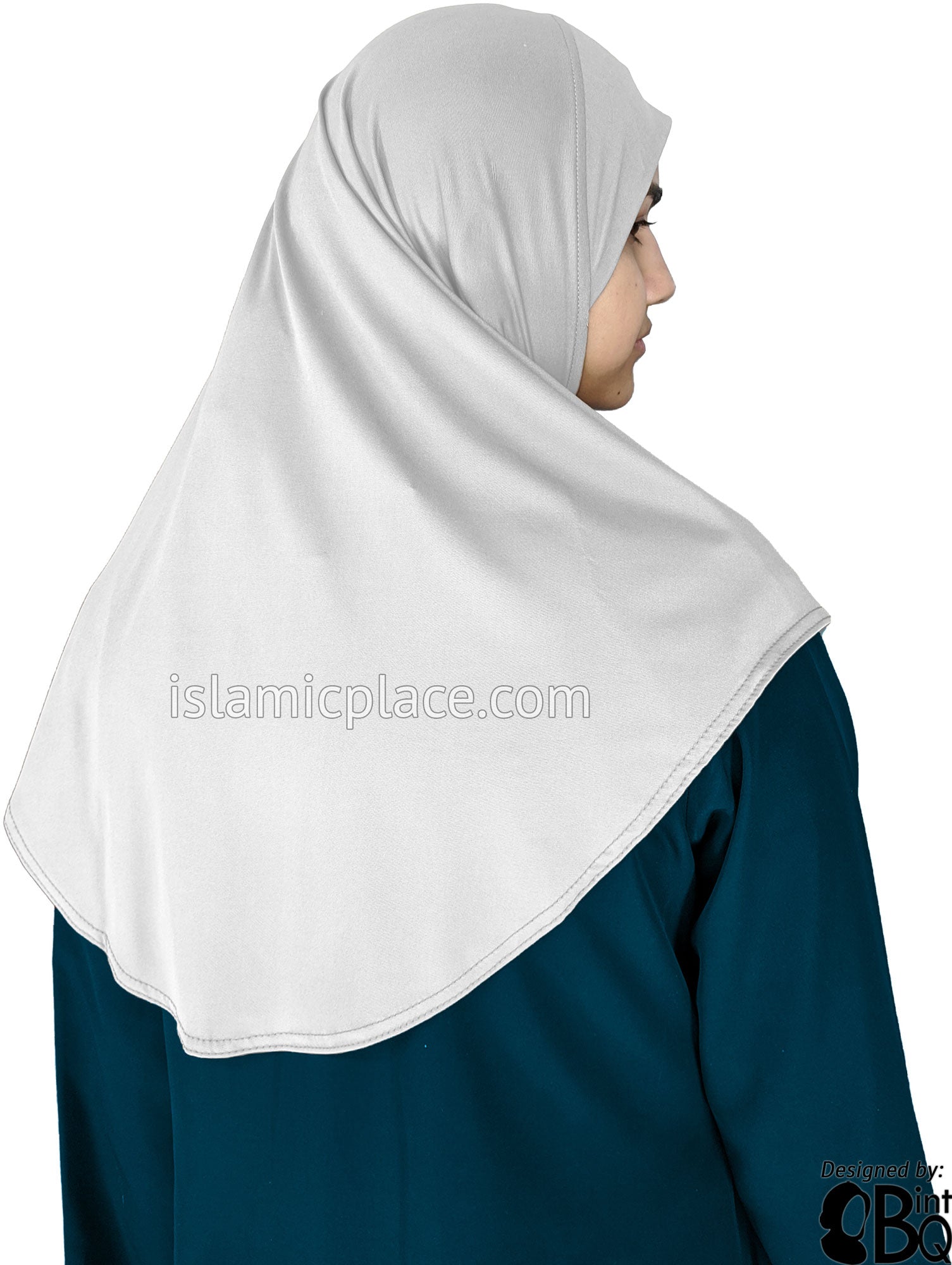 White - Luxurious Lycra Hijab Al-Amira - Teen to Adult (Large) 1-piece style