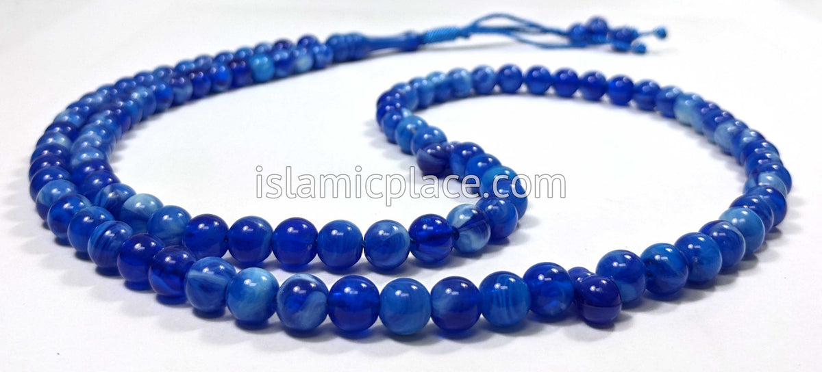 Marble Blue - Khalil Tasbih Prayer Beads