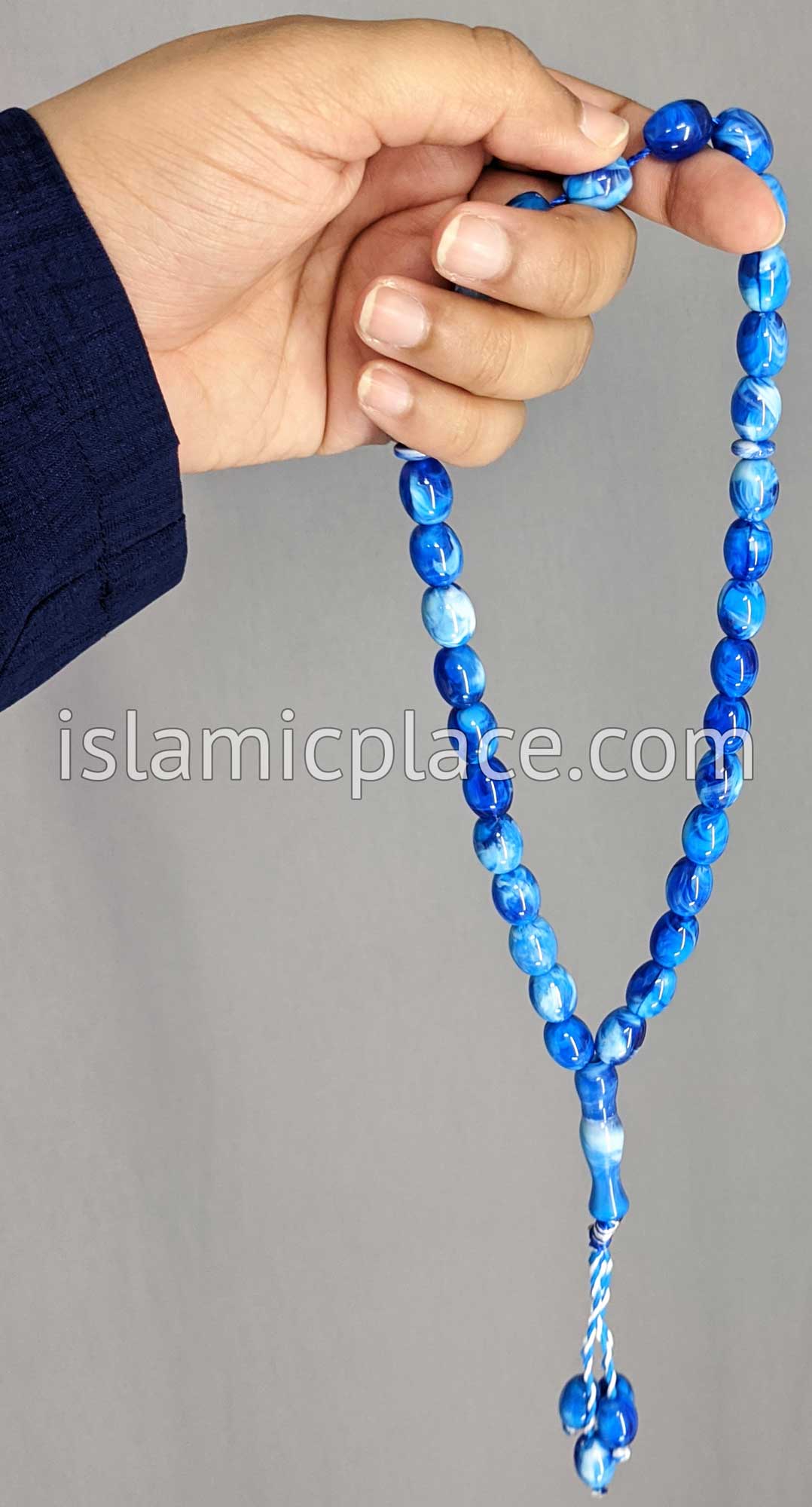 Marble Blue - Rashid Tasbih Prayer Beads