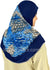 Navy Blue - Wild Prints Teen to Adult (Large) Hijab Al-Amira (1-piece style) - Design 13