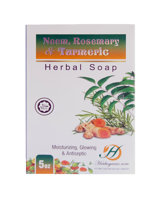 Neem, Rosemary &amp; Tumeric Herbal Halal Soap - 5 oz