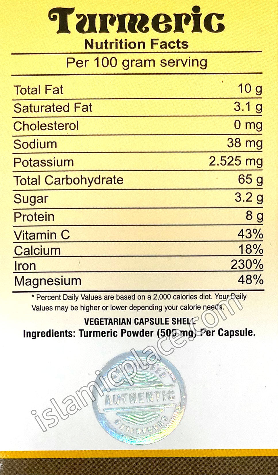 Turmeric - 60 Veggie Capsules