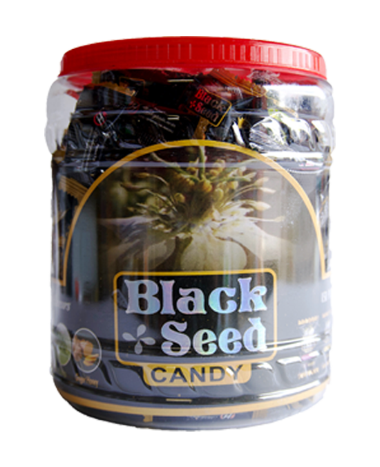 Black Seed Candy Jar - 6 Different Flavors - Total 150 Candies