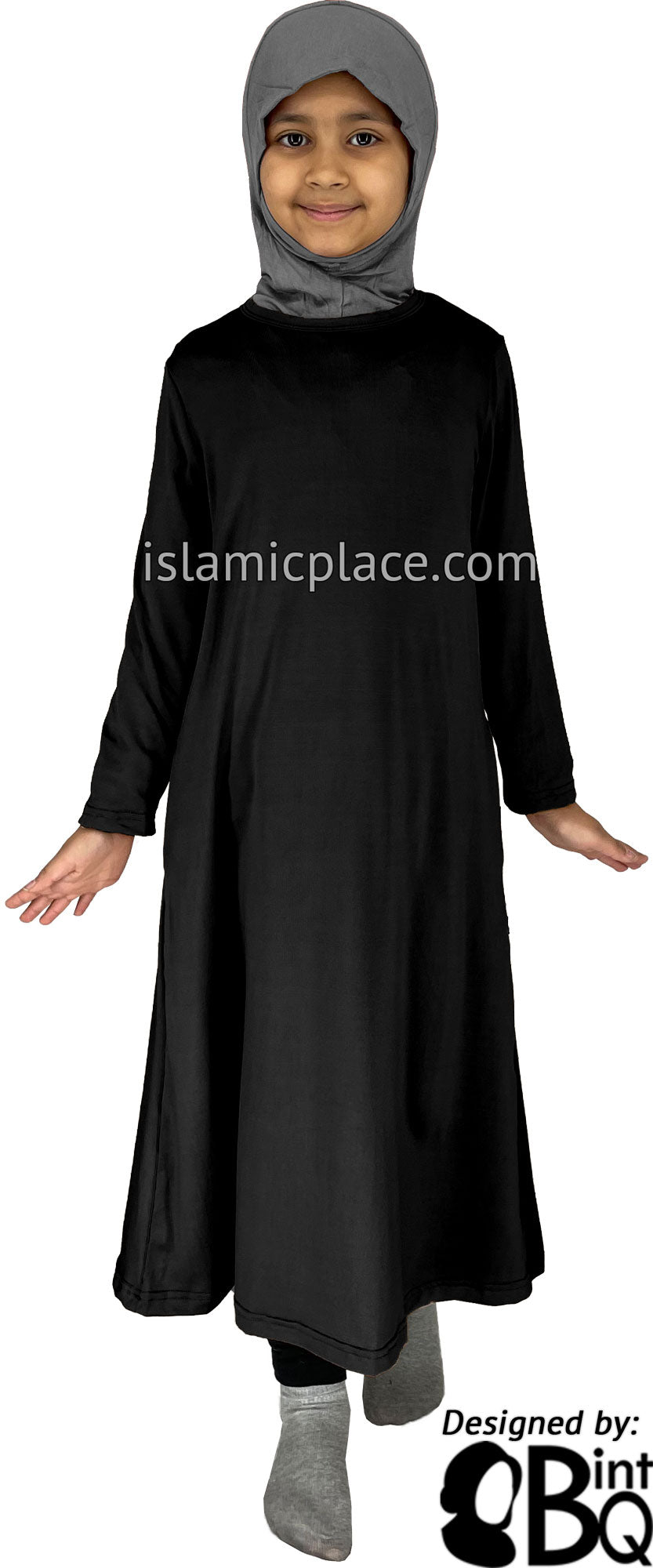 Black - Girl’s Salima Simply Elegant Basic Abaya by BintQ