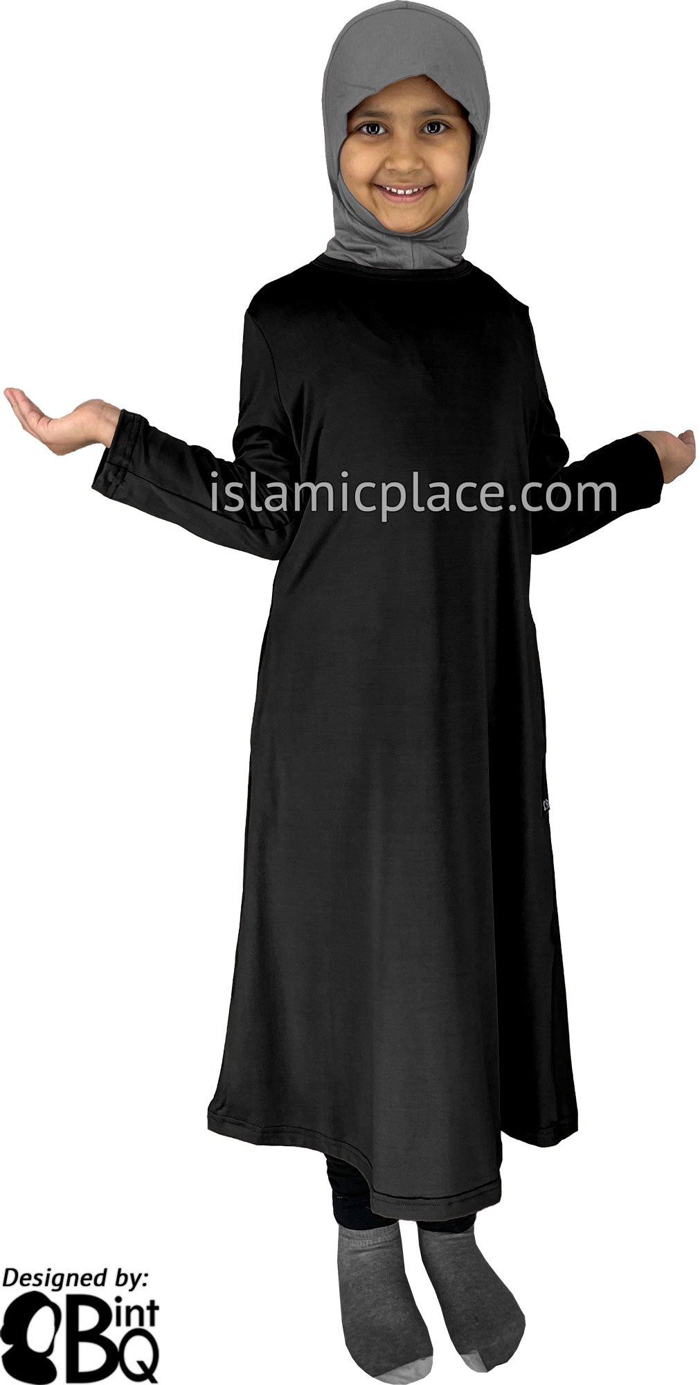 Black - Girl’s Salima Simply Elegant Basic Abaya by BintQ