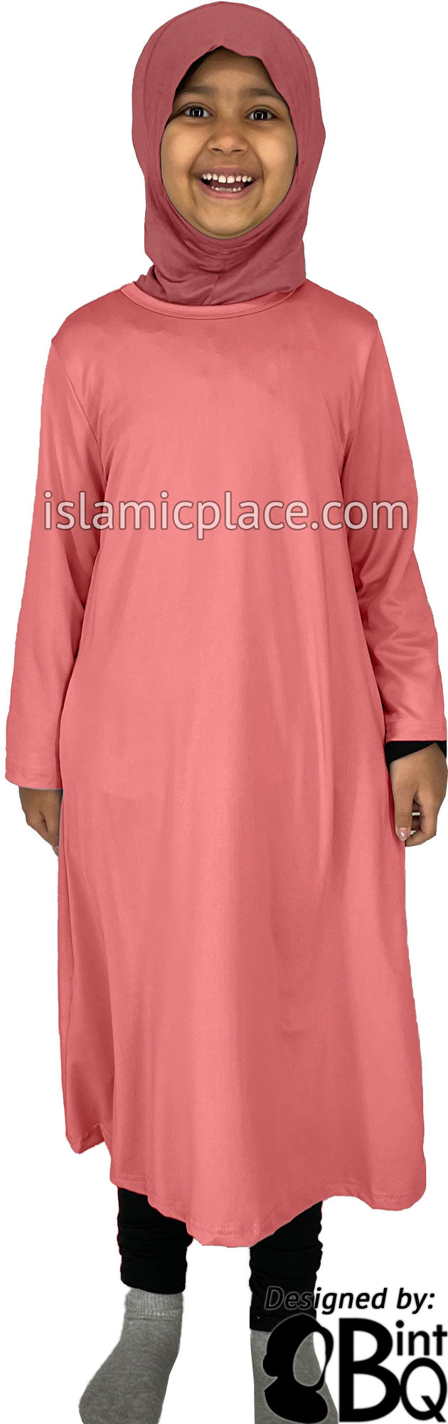 Blushing Pink - Girl’s Salima Simply Elegant Basic Abaya by BintQ