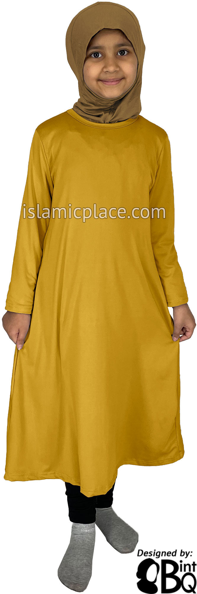 Golden Sand - Girl’s Salima Simply Elegant Basic Abaya by BintQ