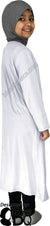 White - Girl’s Salima Simply Elegant Basic Abaya by BintQ