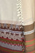 Cream with Brown and Burgundy - Ibrahim Design Men Yemeni Lungi Izzar