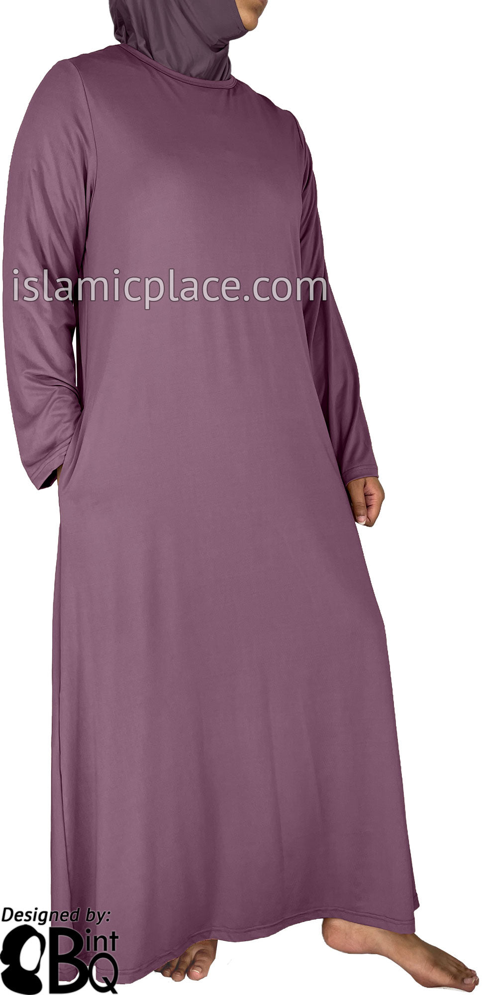 Light Plum - Salima Simply Elegant Basic Abaya by BintQ