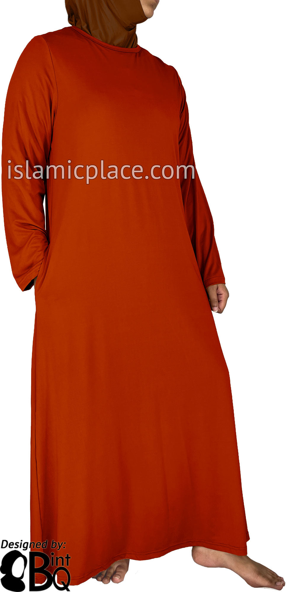 Rust - Salima Simply Elegant Basic Abaya by BintQ