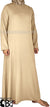 Beige - Salima Simply Elegant Basic Abaya by BintQ