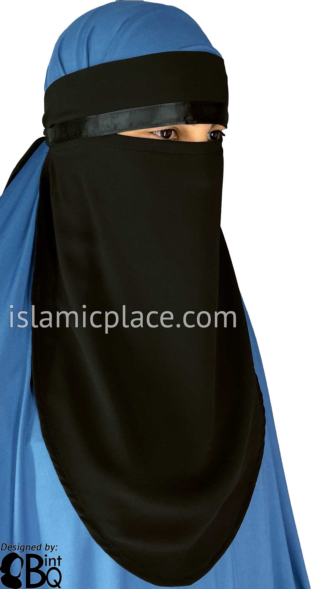 Black - Niqab with Satin