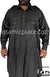 Black Denim - Daud Men Military Style Thob by Ibn Ameen in Denim - IA11