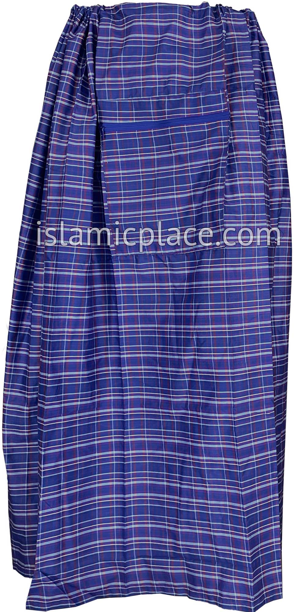 Royal Blue Rust Sky Blue and Purple Plaid Design Men Lungi Izar