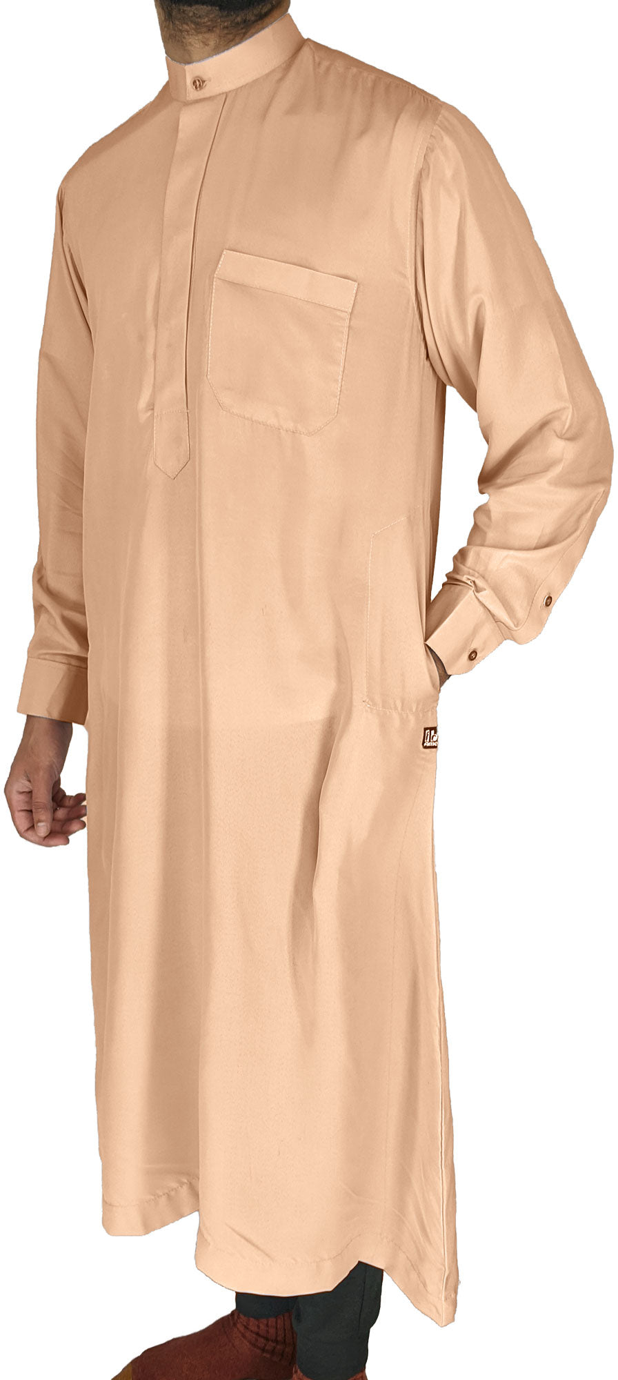 Light Peach - Men Saudi Ad-Daffah LT Thob by Ibn Ameen - IA3