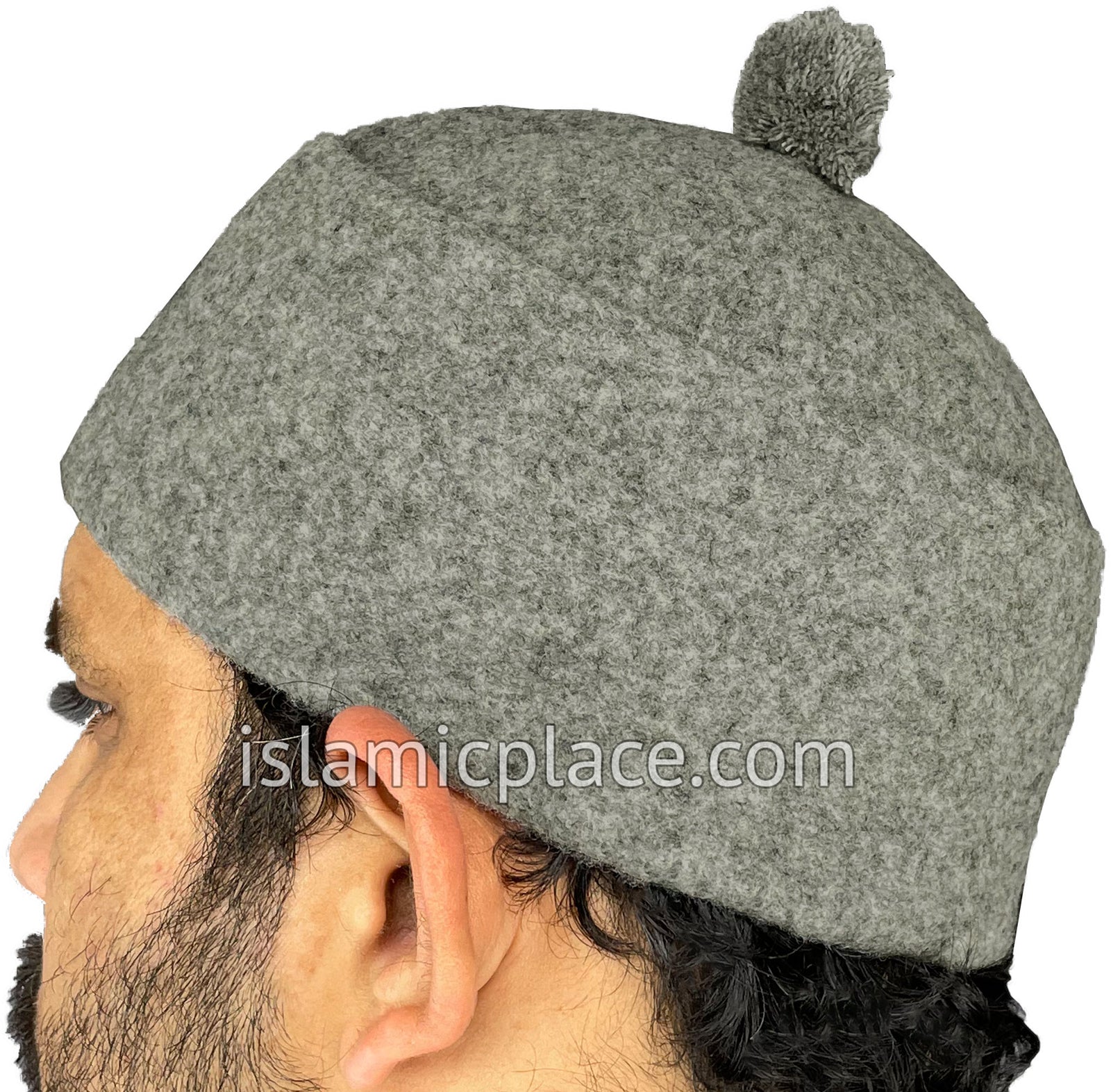 Heather Gray  - Winter Wool Ayyub Style Kufi