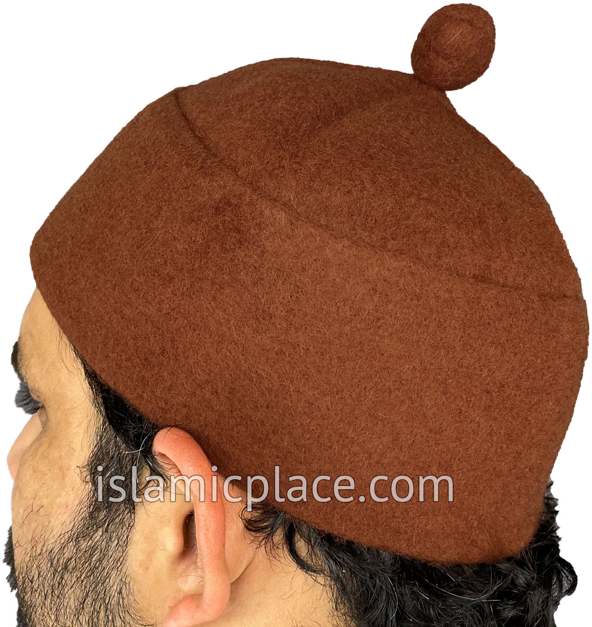 Solid Rust - Winter Wool Ayyub Style Kufi