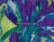 Purple, Teal, and Pear Green Abstract Floral Design - 45" Square Printed Khimar