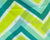 Lime Green, White, Turquoise and Teal zig zag pattern - 45" Square Printed Khimar