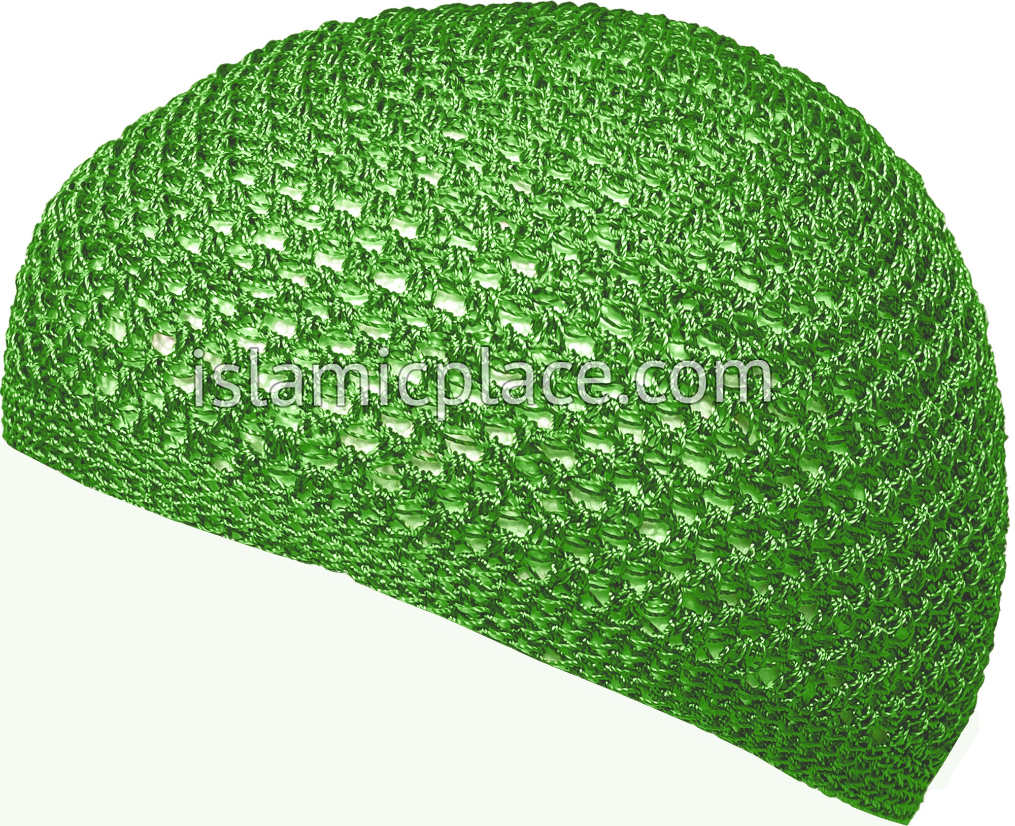 Light Green - Nylon Knitted Solid Kufi