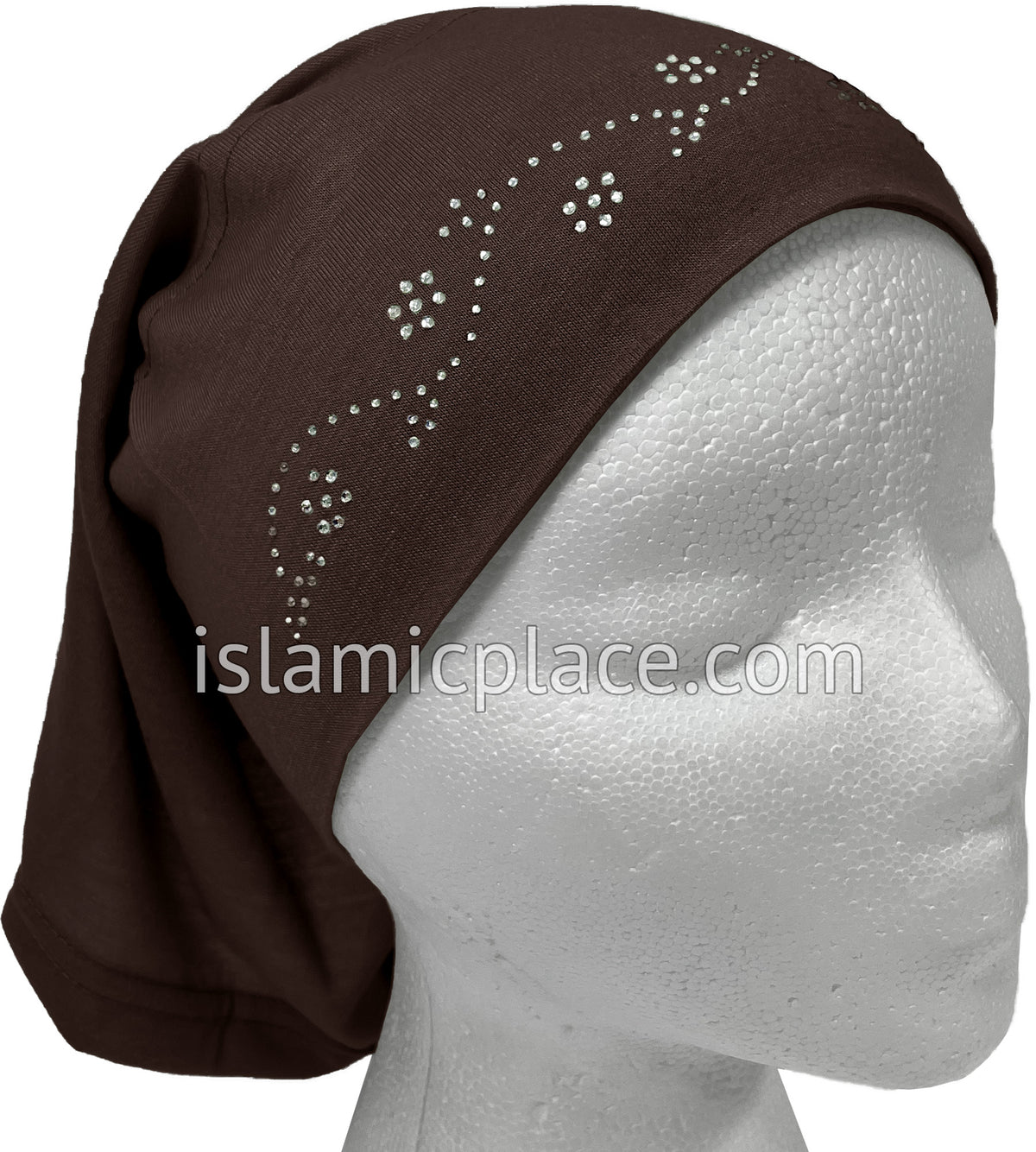 Auburn Brown - Underscarf with Rhinestones