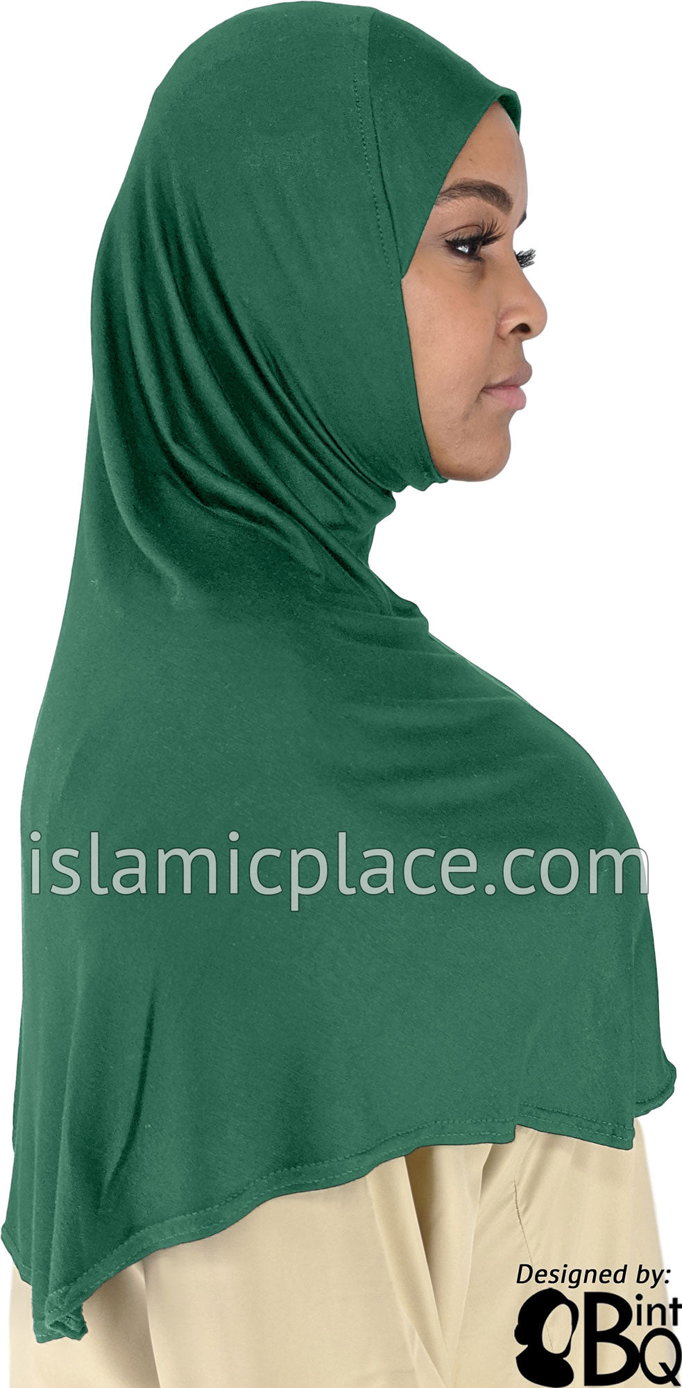 Hunter Green - Plain Adult (X-Large) Hijab Al-Amira (1-piece style)