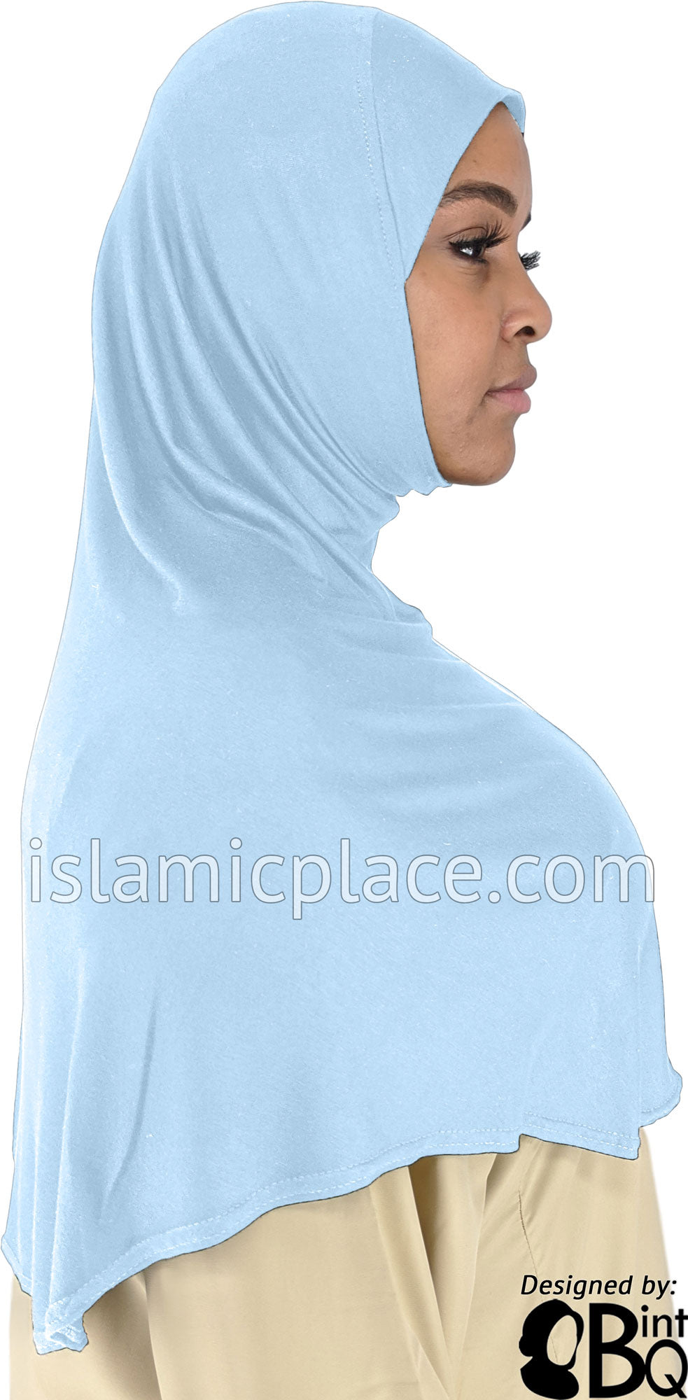 Sky Blue - Plain Adult (X-Large) Hijab Al-Amira (1-piece style)